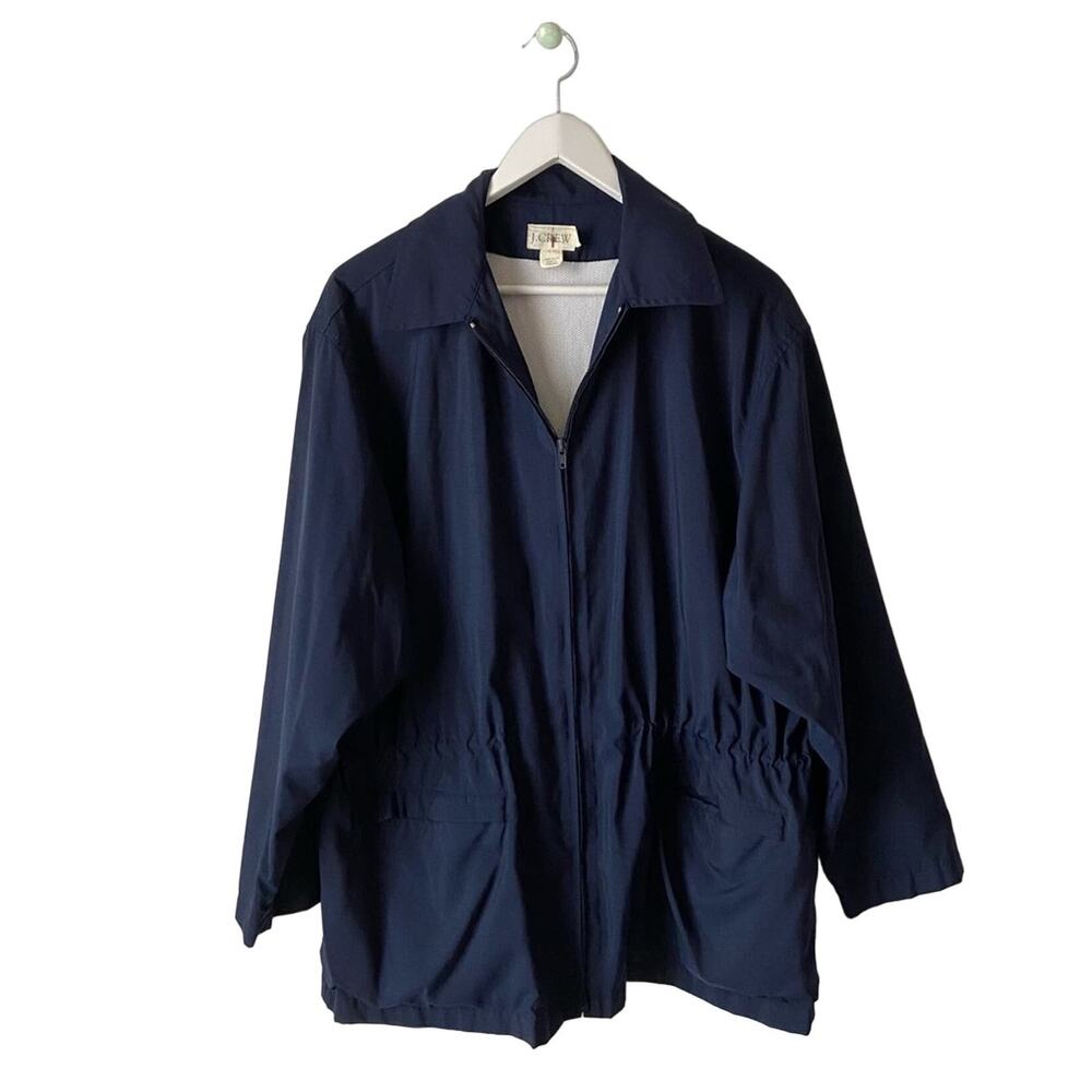 J. Crew Navy Rain Jacket Size Large